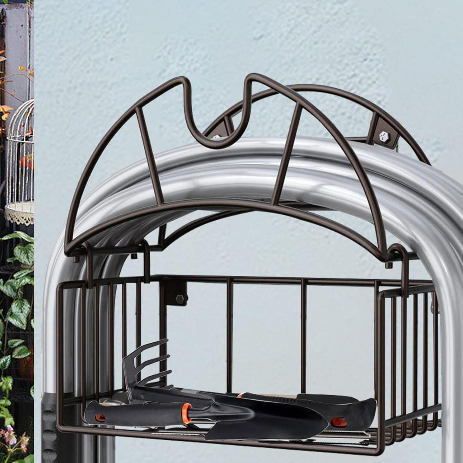 Gardening Tools Organiser - حامل جداري لخرطوم الحديقة متعدد الوظائف،
