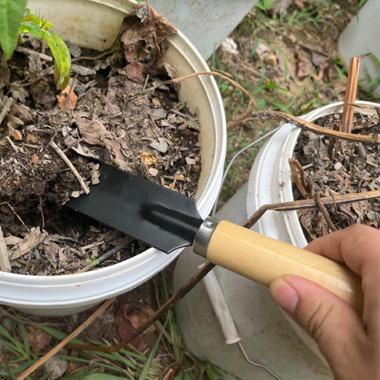 Gardening Tools Wooden - أداة حفر بأسمائها الحقيقية الصغيرة، مقبض
