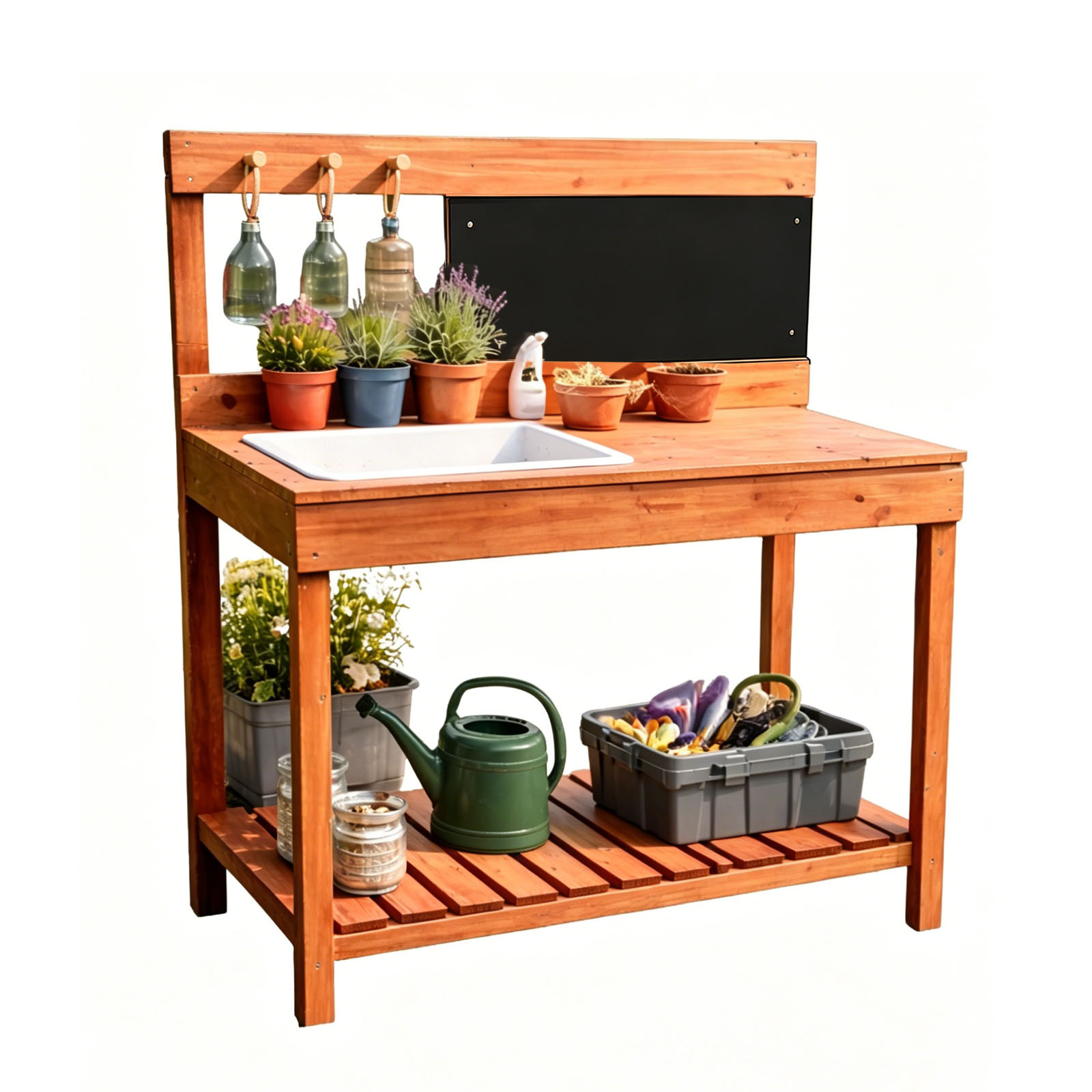 Gardening Tools Wooden - طاولات زراعة خشبية للأطفال للاستخدام في