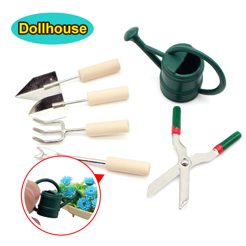 Gardening Tools Of - 1/12 دمية محاكاة مسقاة المجرف مقص