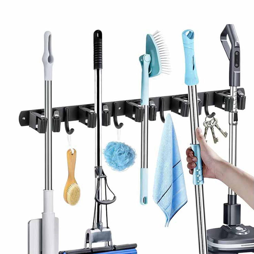 Gardening Tools Organiser - حامل مكنسة وممسحة من الفولاذ المقاوم