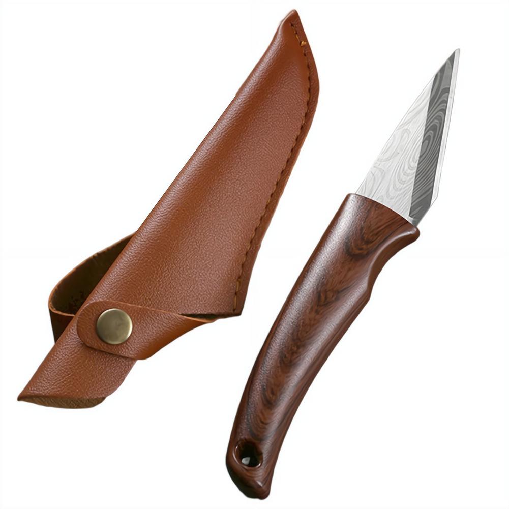 Gardening Tools For Beginners - سكين تطعيم حاد بمقبض خشبي وغمد