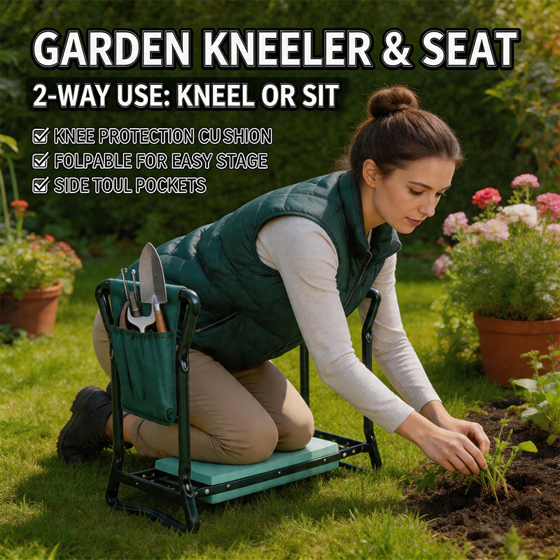 Garden Kneeling Pad - مقعد حديقة قابل للطي مع وسادة