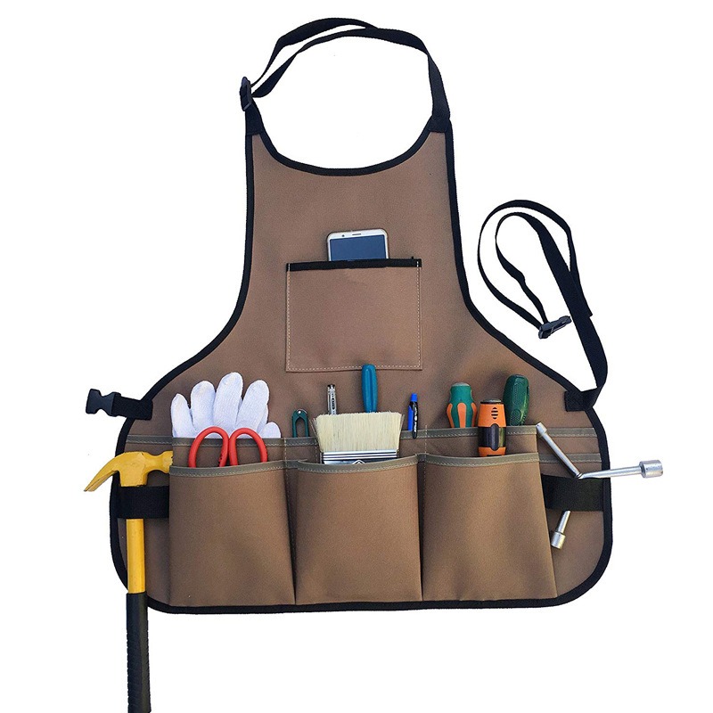 مريلة عمل في الحديقة بجيوب للن - مراجعة Gardening Tools Organiser وسعره