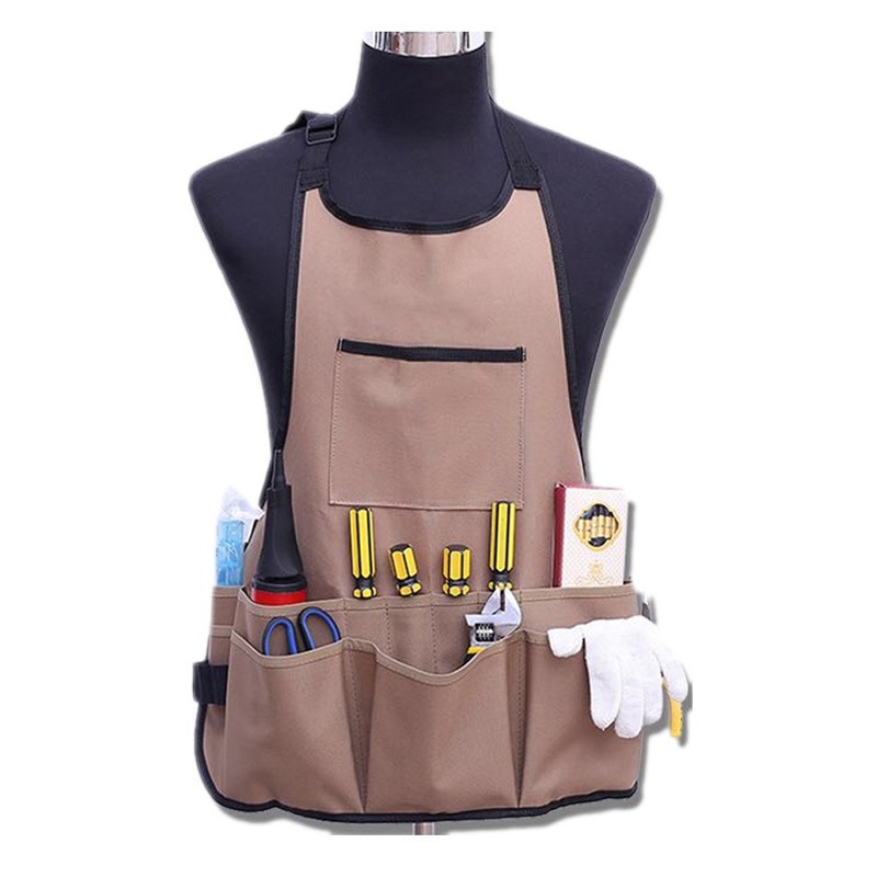 مريلة عمل في الحديقة بجيوب للن - مراجعة Gardening Tools Organiser وسعره