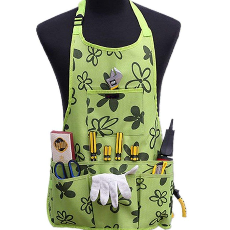 مريلة عمل في الحديقة بجيوب للن - مراجعة Gardening Tools Organiser وسعره