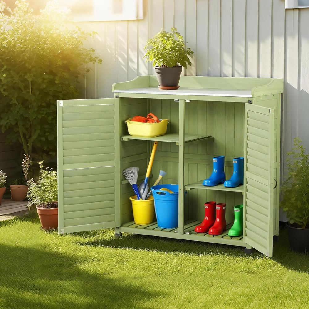 طاولة أدوات الحدائق الخارجية م - مراجعة Gardening Tools Wooden وسعره