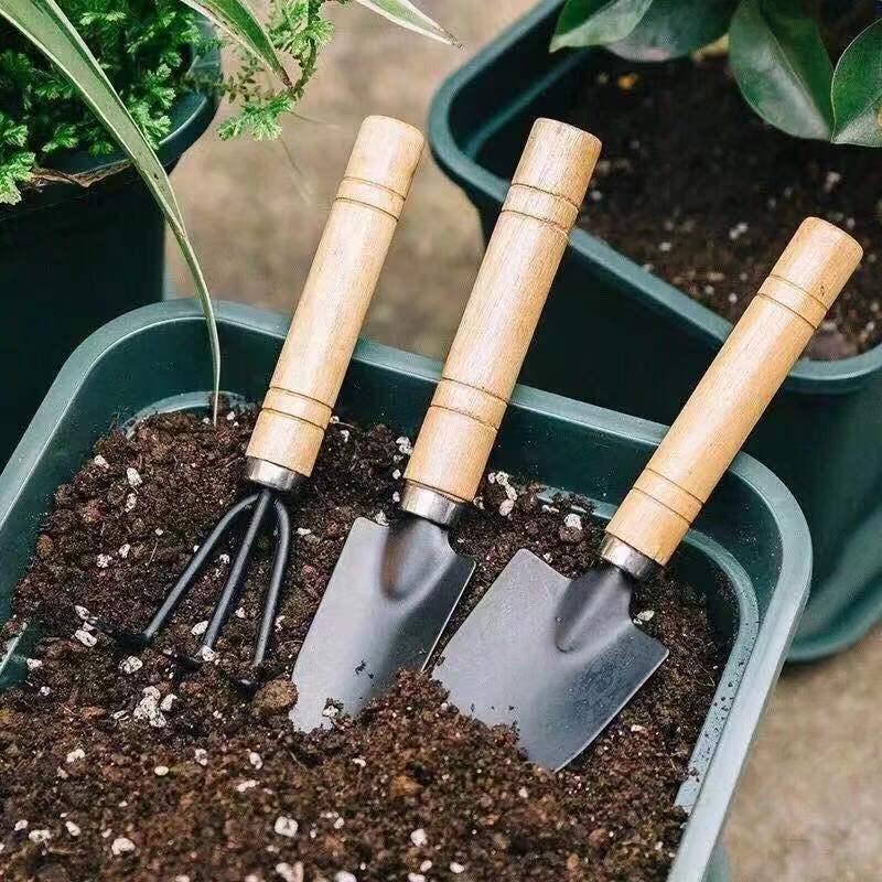 طقم أدوات حدائق صغيرة من 3 قطع - مراجعة Gardening Tools Wooden وسعره