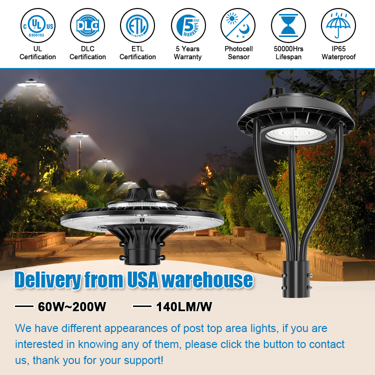 LED POST TOP Fixture ETL CE UL - مراجعة Gardening Tools List وسعره