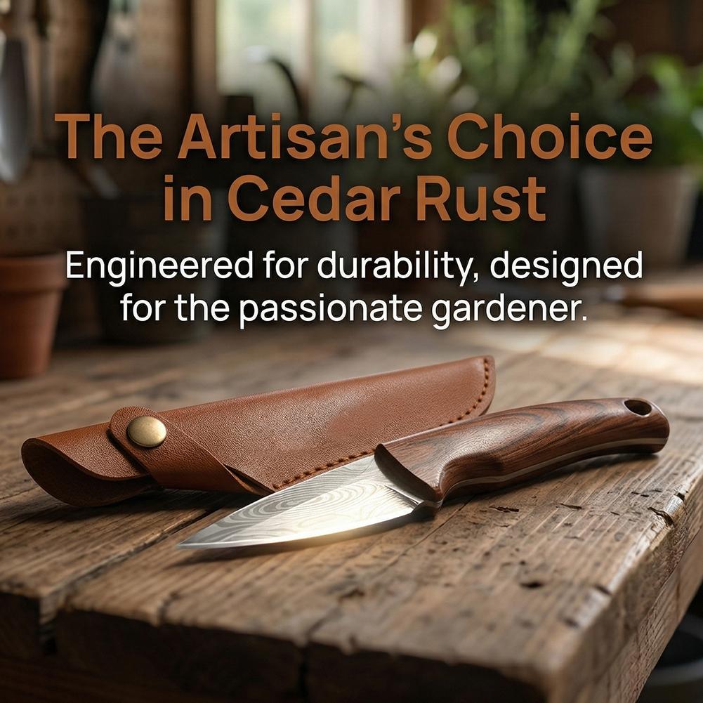 سكين تطعيم حاد بمقبض خشبي وغمد - مراجعة Gardening Tools For Beginners وسعره